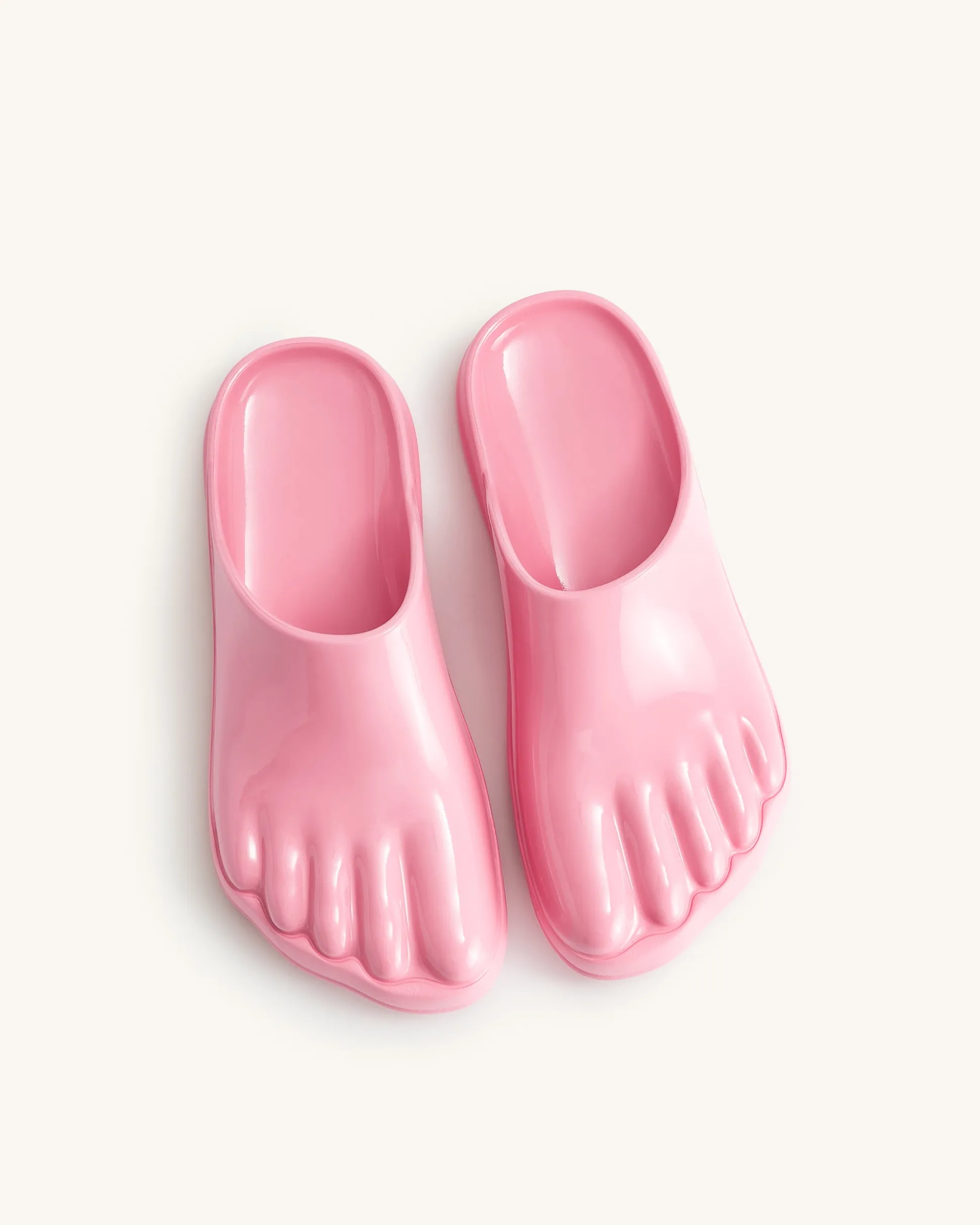 Hayley Toe Model Flat Mules - Pink
