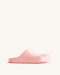 Hayley Toe Model Flat Mules - Pink Beige