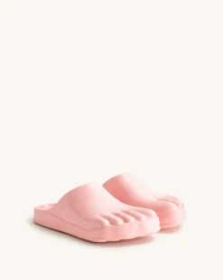 Hayley Toe Model Flat Mules - Pink Beige