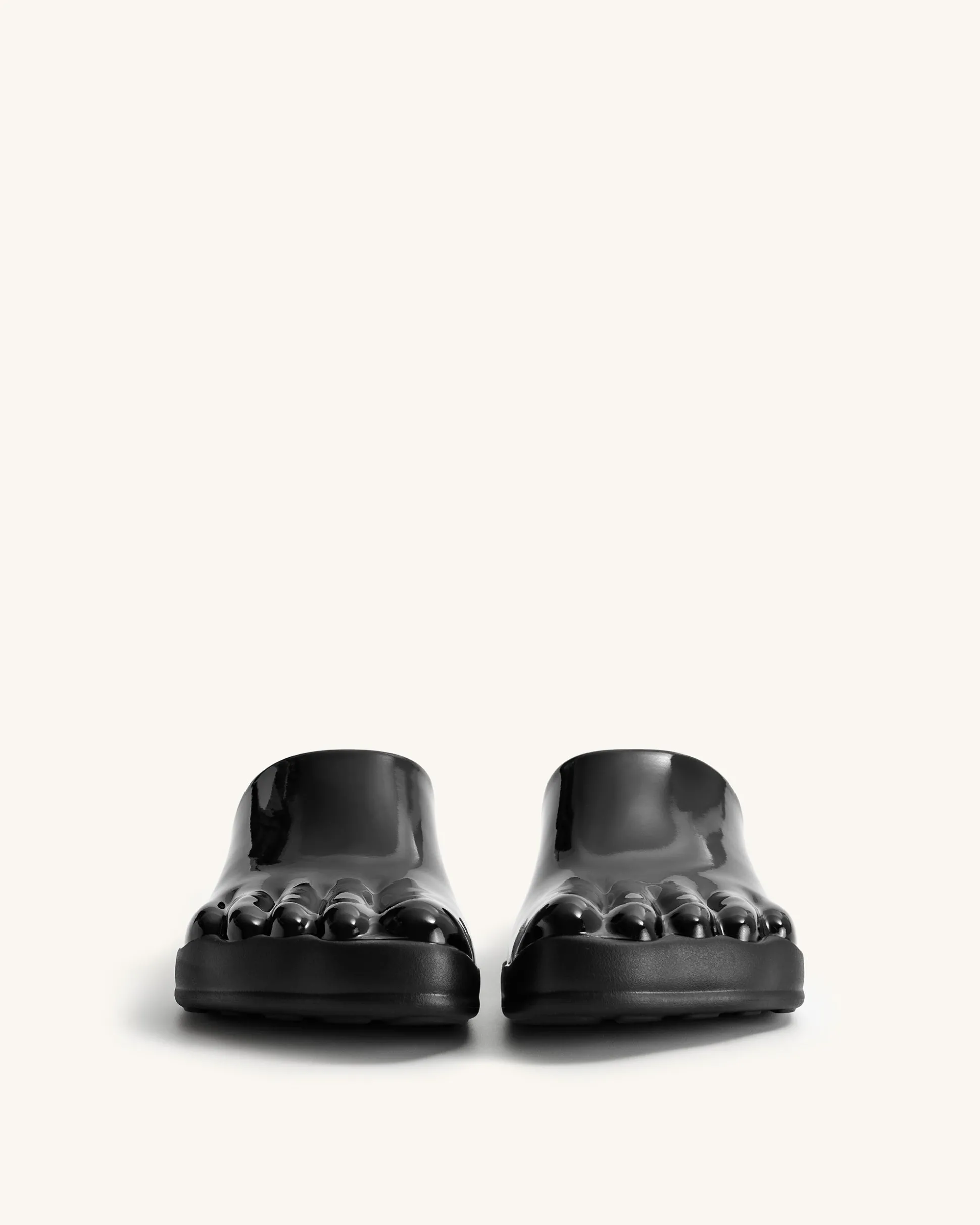 Hayley Toe Model Flat Mules - Black