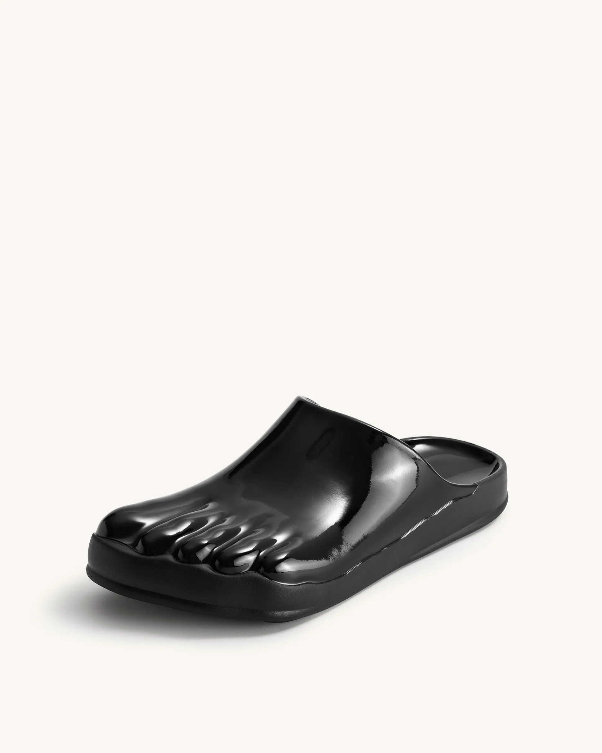 Hayley Toe Model Flat Mules - Black
