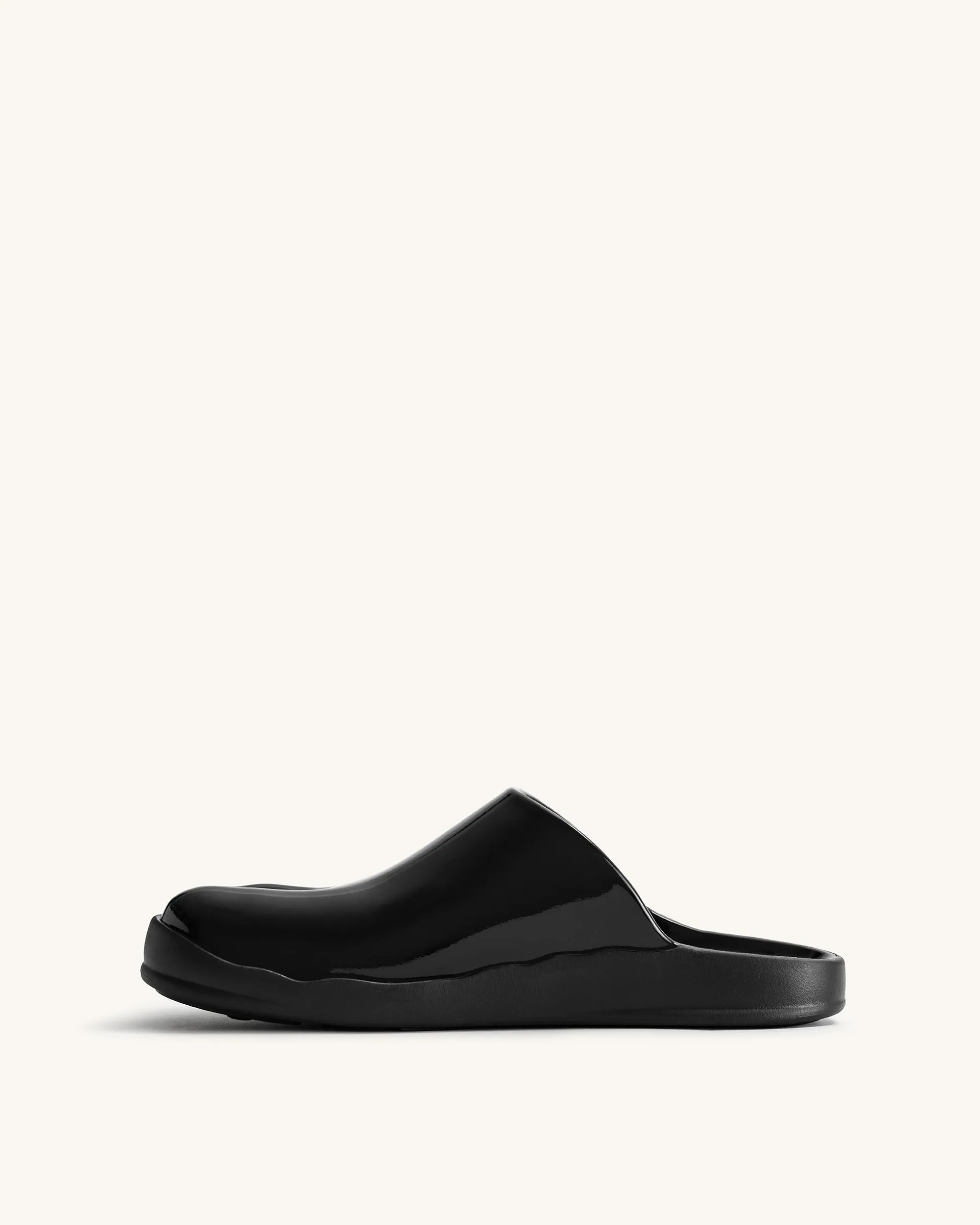 Hayley Toe Model Flat Mules - Black