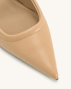 Helena Pierced Mules - Khaki