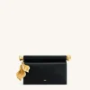 Holly Metal Pendant Embellished Clutch - Black