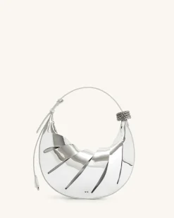 Jana Hollow Out Shoulder Bag - Silver