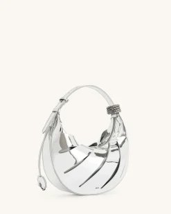Jana Hollow Out Shoulder Bag - Silver