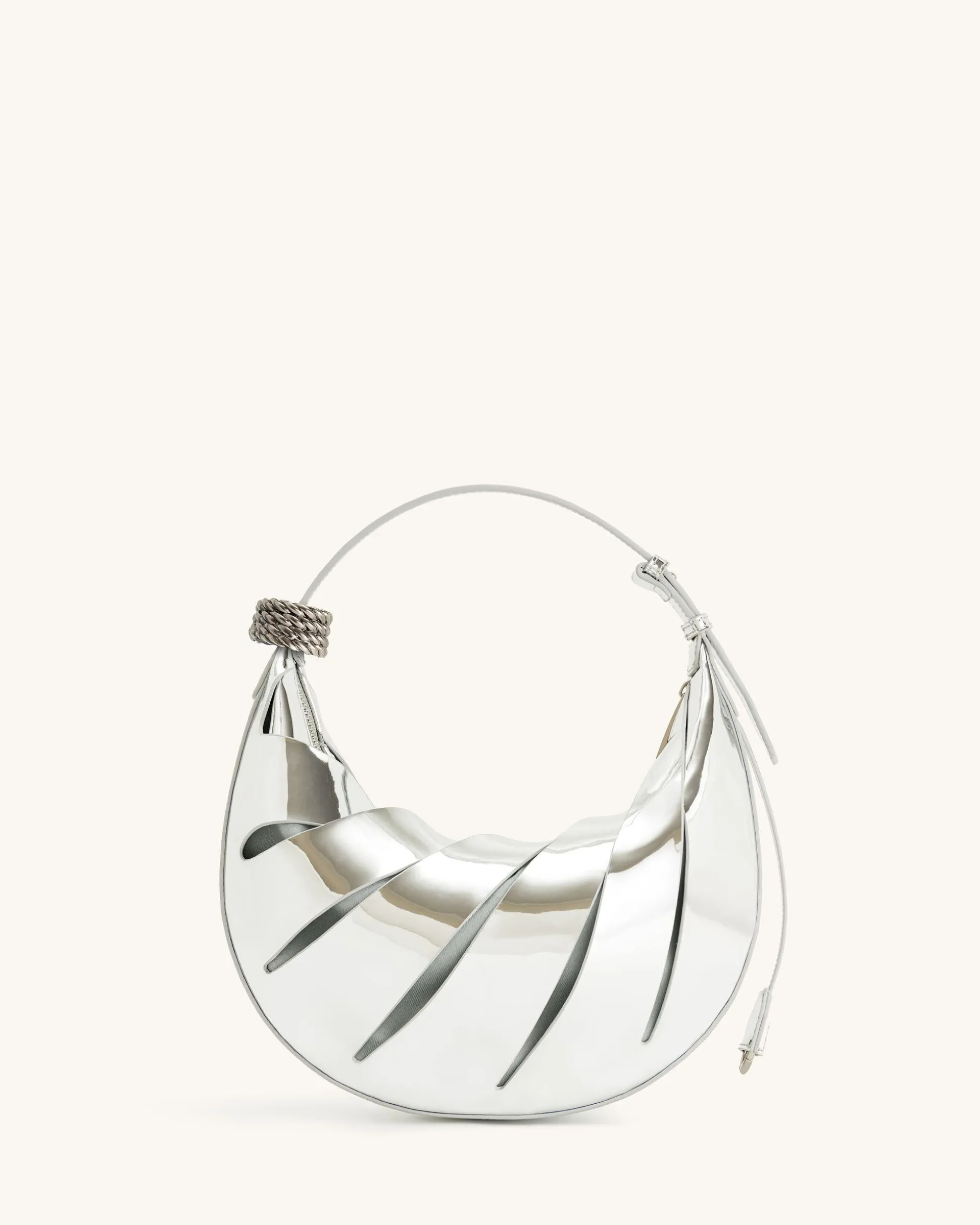 Jana Hollow Out Shoulder Bag - Silver