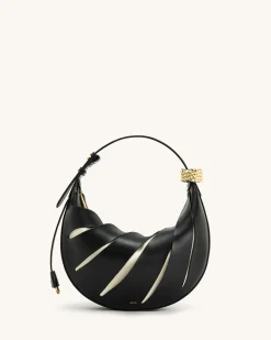 Jana Hollow Out Shoulder Bag - Black