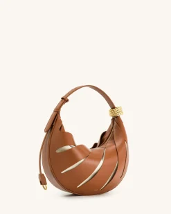 Jana Hollow Out Shoulder Bag - Brown
