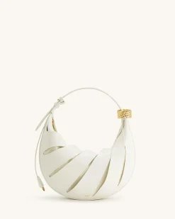 Jana Hollow Out Shoulder Bag - White