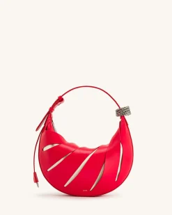 Jana Hollow Out Shoulder Bag - Red