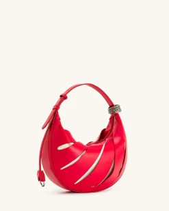 Jana Hollow Out Shoulder Bag - Red