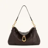 Jayla Metal Pendant Embellished Shoulder Bag - Dark Brown