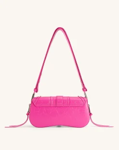 Joy Crushed Shoulder Bag - Bright Pink