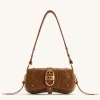 Joy Crushed Shoulder Bag - Brown