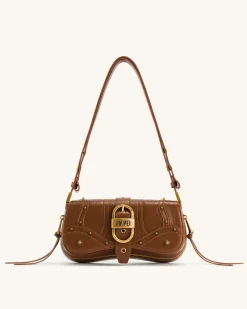 Joy Crushed Shoulder Bag - Brown