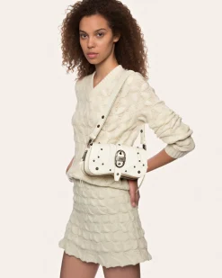 Joy Crushed Shoulder Bag - White