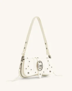 Joy Crushed Shoulder Bag - White