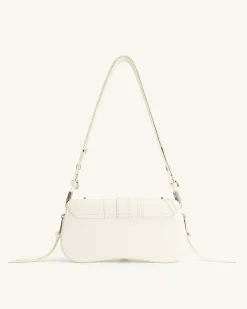 Joy Crushed Shoulder Bag - White