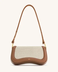 Joy Shoulder Bag - Brown Canvas