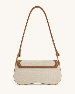 Joy Shoulder Bag - Brown Canvas