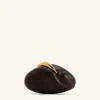 Kaya Irregular Oval Clutch - Dark Brown