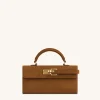 Keyla Faux Suede Top Handle Bag - Brown