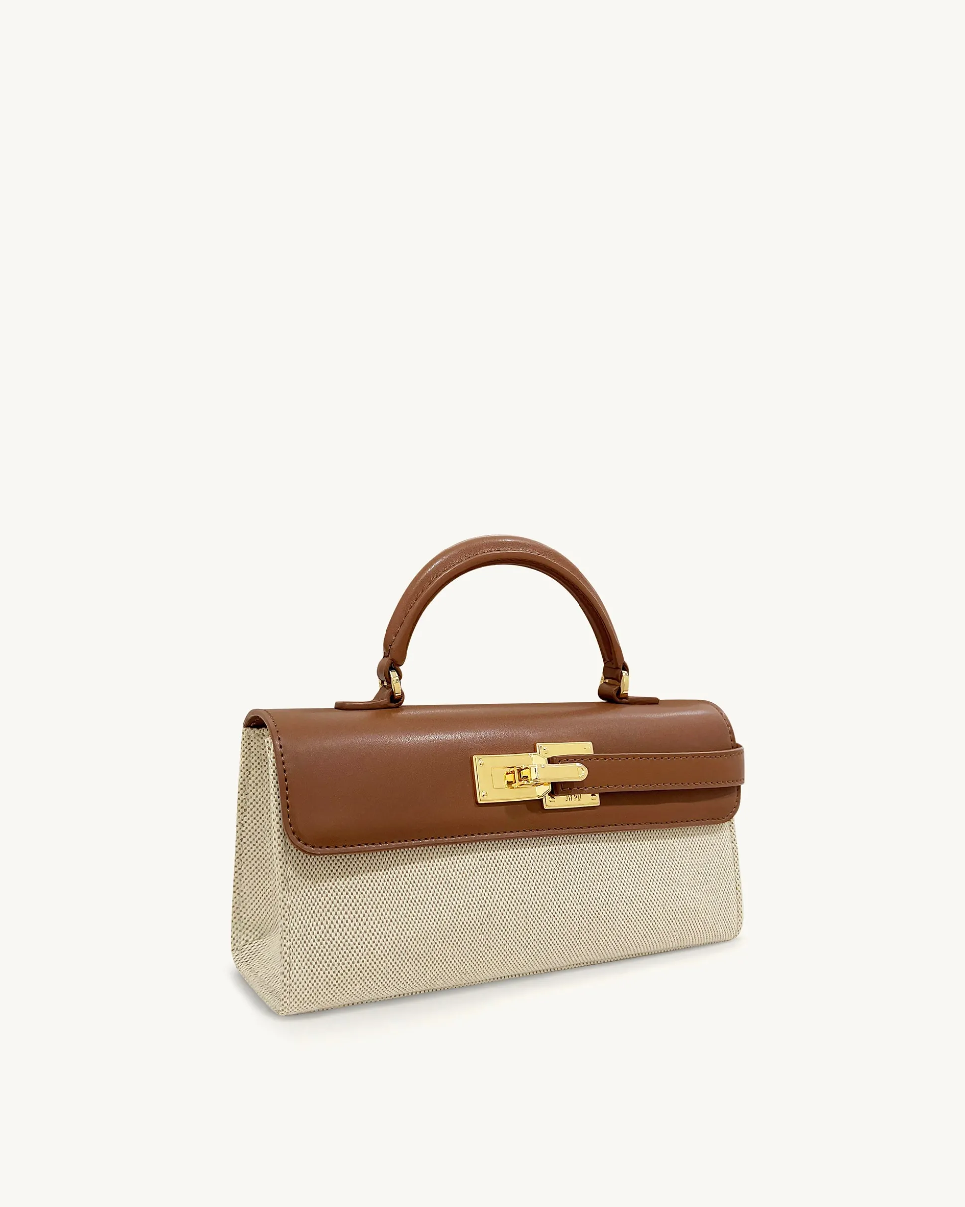 Keyla Top Handbag - Brown Canvas