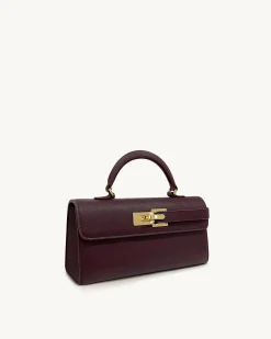 Keyla Top Handle Bag - Deep Burgundy