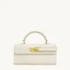 Keyla Weave Texture Top Handle Bag - White