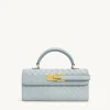 Keyla Weave Texture Top Handle Bag - Blue