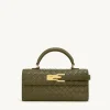 Keyla Weave Texture Top Handle Bag - Olive Green