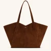Kiana Large Capacity Tote Bag - Dark Brown