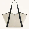 Kiana Large Capacity Tote Bag - Black Canvas