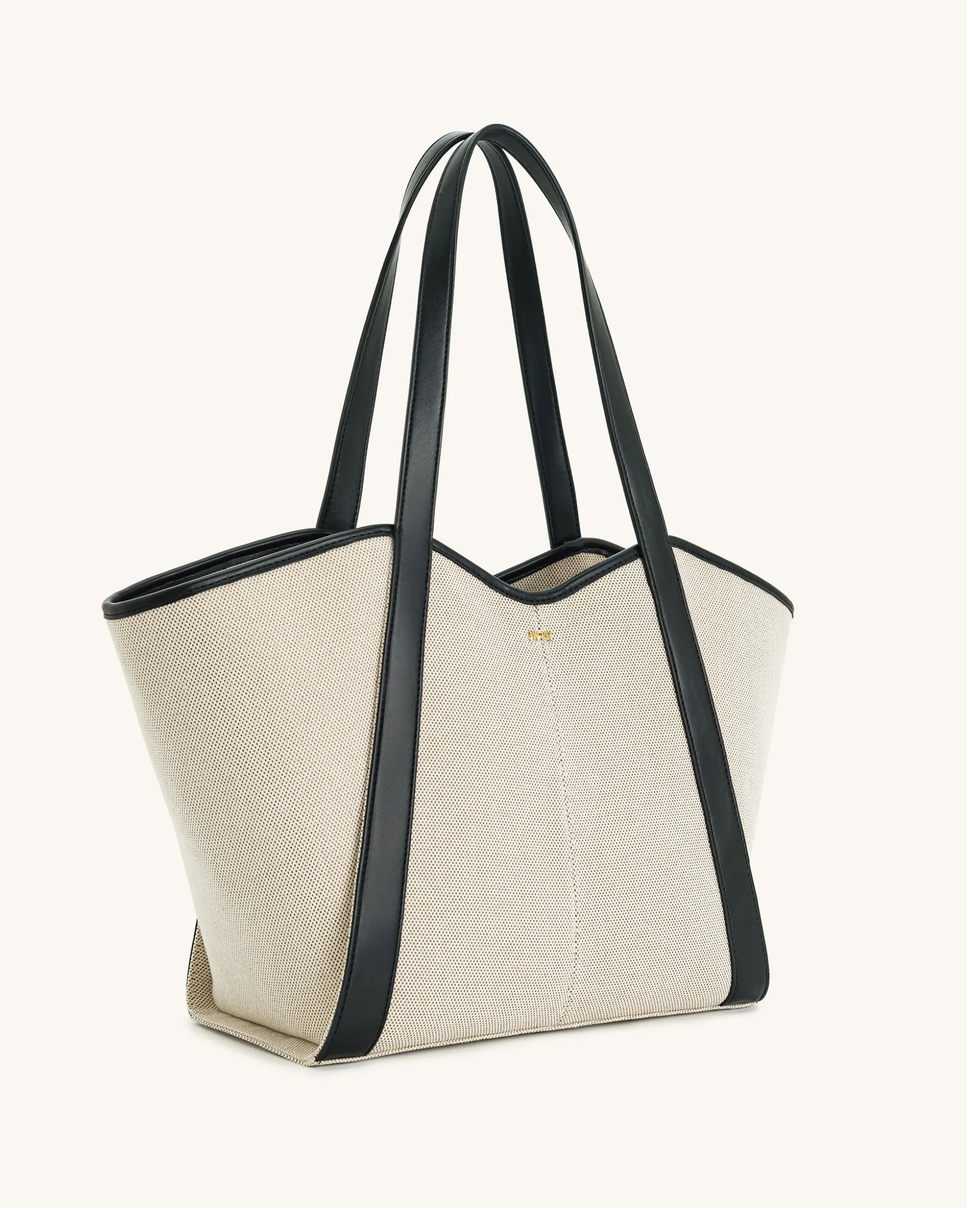 Kiana Large Capacity Tote Bag - Black Canvas