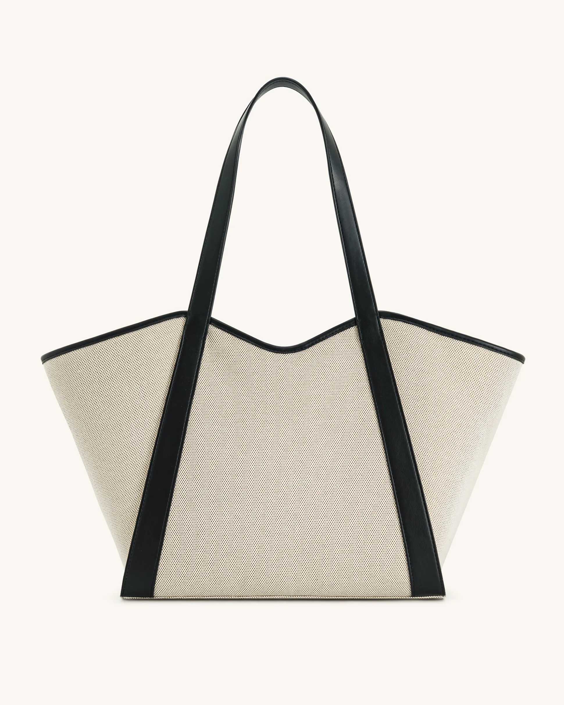 Kiana Large Capacity Tote Bag - Black Canvas