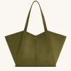 Kiana Large Capacity Tote Bag - Dark Olive