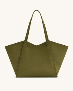 Kiana Large Capacity Tote Bag - Dark Olive