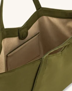 Kiana Large Capacity Tote Bag - Dark Olive