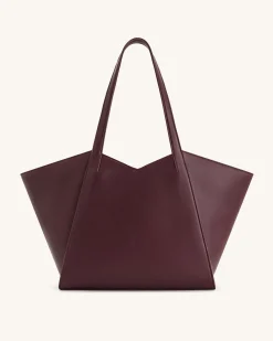 Kiana Large Capacity Tote Bag - Deep Claret