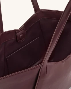 Kiana Large Capacity Tote Bag - Deep Claret