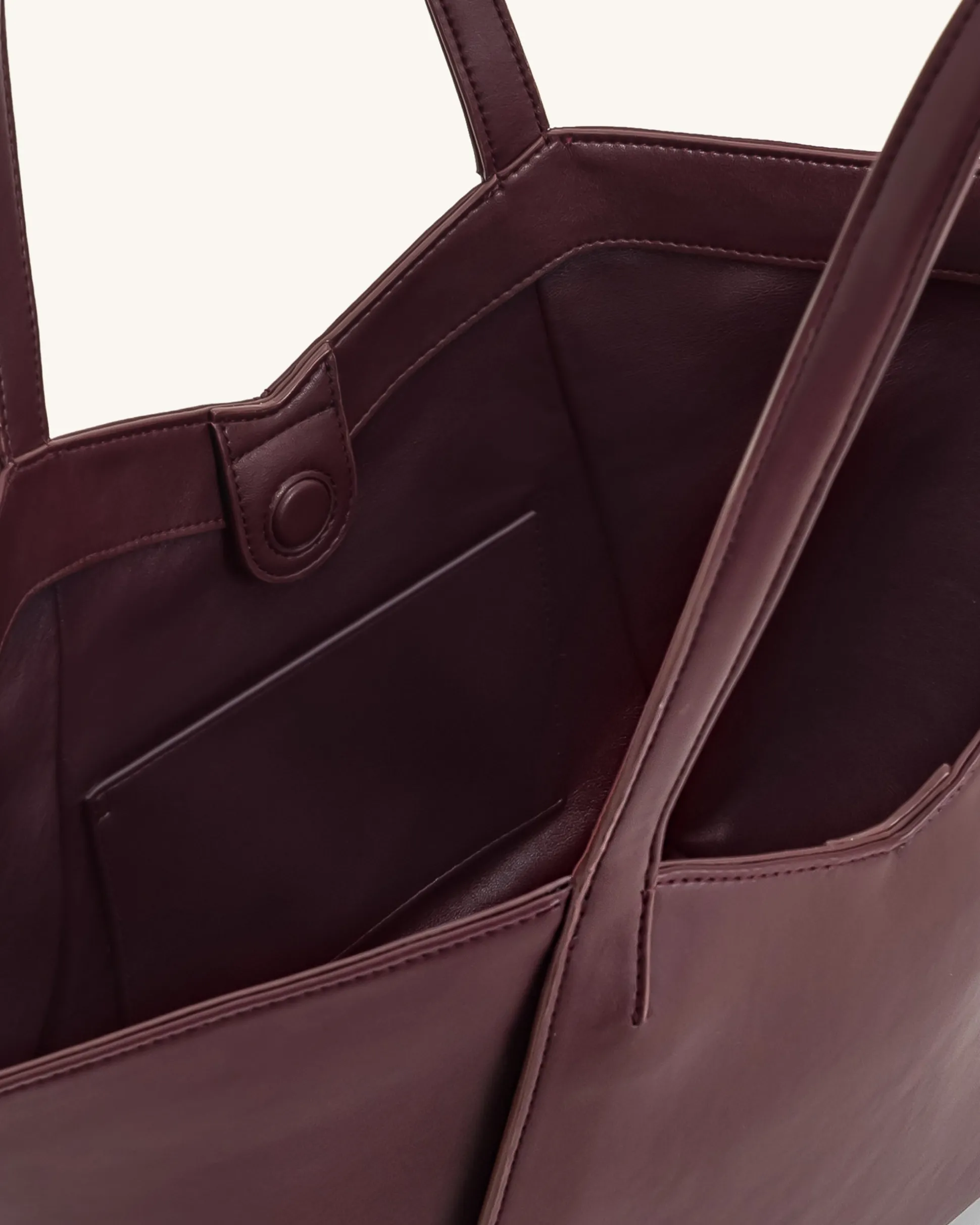 Kiana Large Capacity Tote Bag - Deep Claret