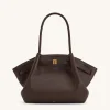 Large Tote Bag Black Faux Suede Women bag - JW PEI Hana