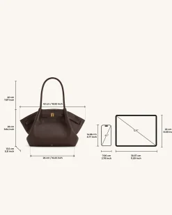 Large Tote Bag Black Faux Suede Women bag - JW PEI Hana