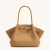 Large Tote Bag Black Faux Suede Women bag - JW PEI Hana