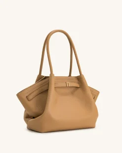 Large Tote Bag Black Faux Suede Women bag - JW PEI Hana