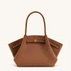 Large Tote Bag Brown Faux Suede Women bag - JW PEI Hana