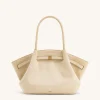 Large Tote Bag White Faux Suede Women bag Beige - JW PEI Hana