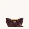 Leia Pleated Clutch - Deep Burgundy