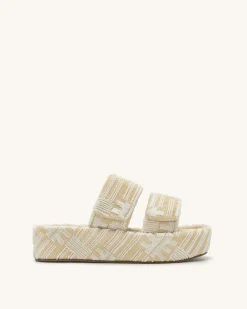 Lexi Terry Slide Sandal - OatMilk